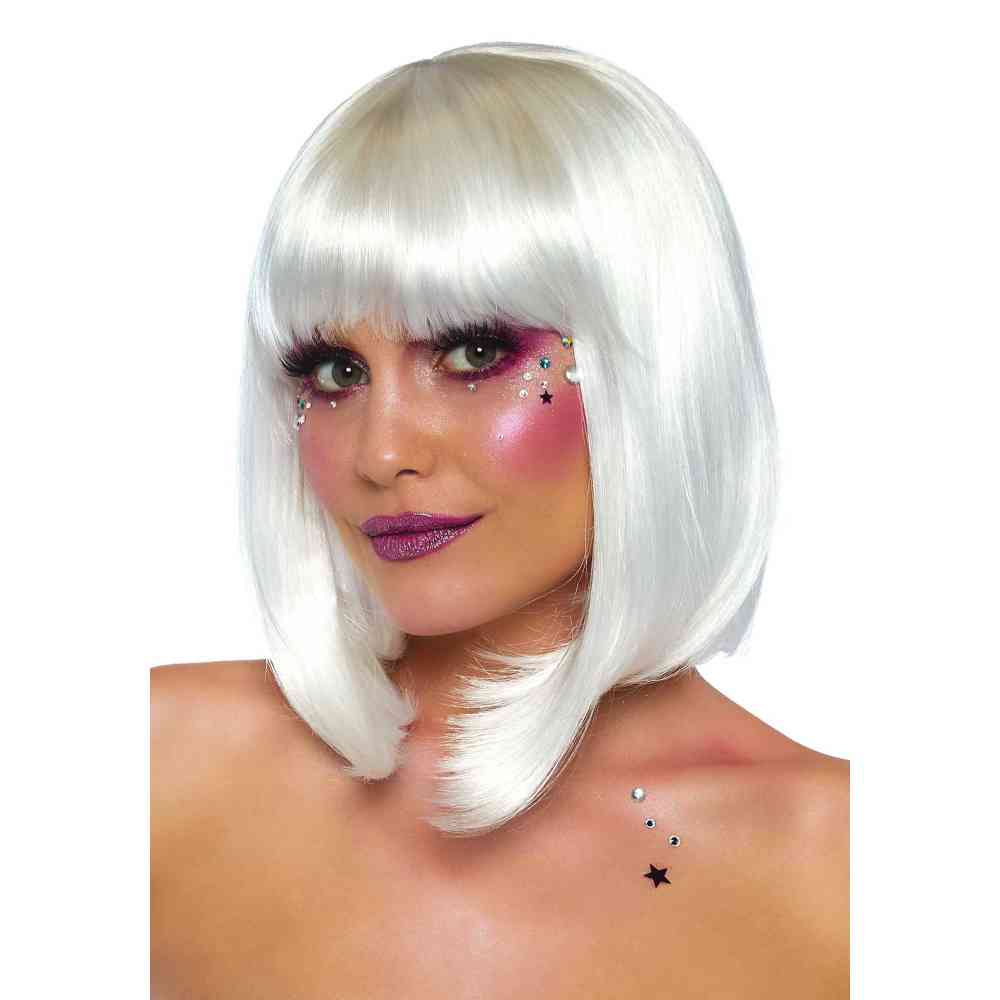 Leg Avenue - Pearl Short Natural Bob Wig - UV - White